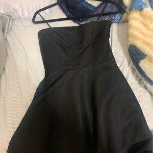 All black cocktail dress